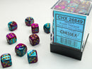 12mm D6 Dice Block: Gemini Purple-Teal/Gold