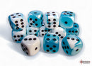 D6 Dice Block: Gemini Teal-White/Black