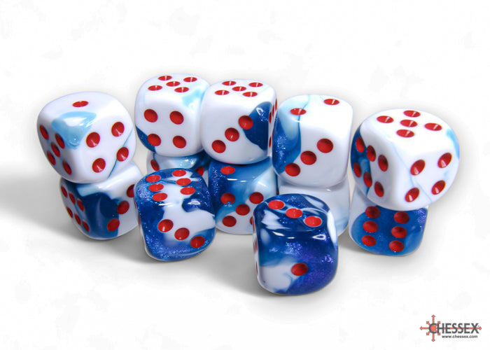 D6 Dice Block: Gemini Astral Blue-White/Red