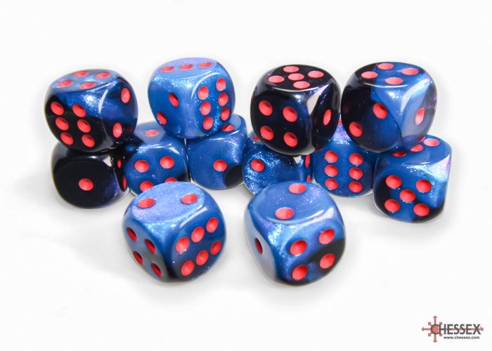 D6 Dice Block: Gemini Black-Starlight/Red