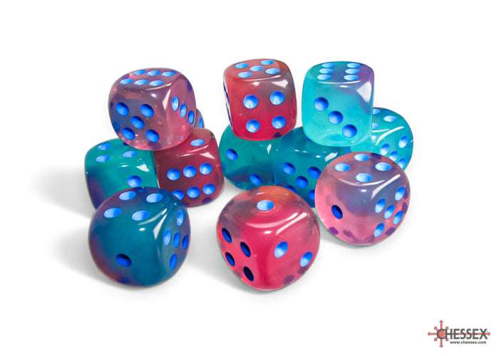 D6 Dice Block: Gemini Gel Green-Pink/Blue