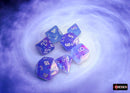 Polyhedral 7 Die Set: Nebula Aura/White