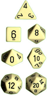 D6 Dice Block: Opaque Ivory/Black