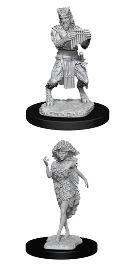 Dungeons & Dragons Nolzur's Marvelous Unpainted Miniatures: Satyr & Dryad