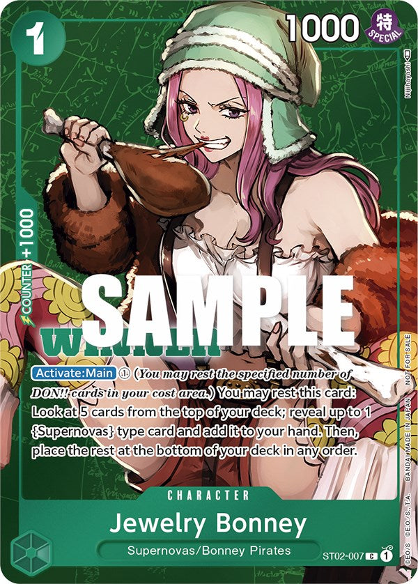 one piece card game bonney One Piece Jewelry Bonney Green Starter Deck (ST-24)