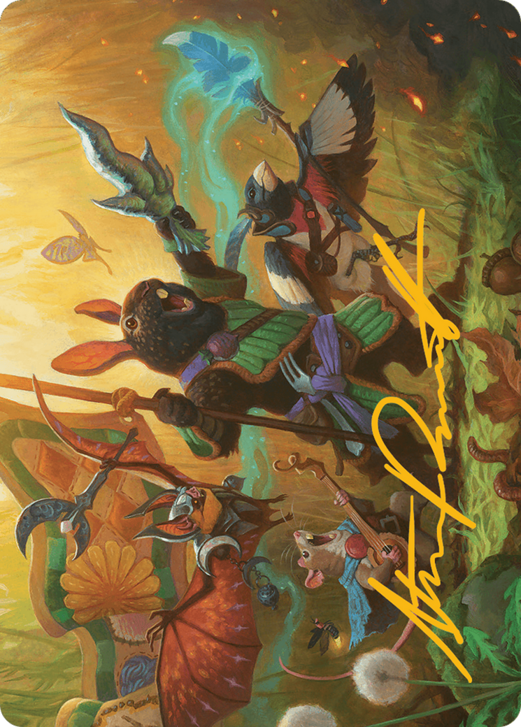 bloomburrow mtg art cards Valley Questcaller Art Card (Gold-Stamped Signature) [Bloomburrow Art