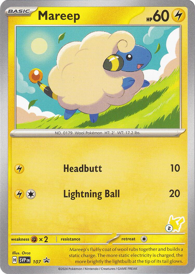 Mareep (107) (Pikachu Stamp