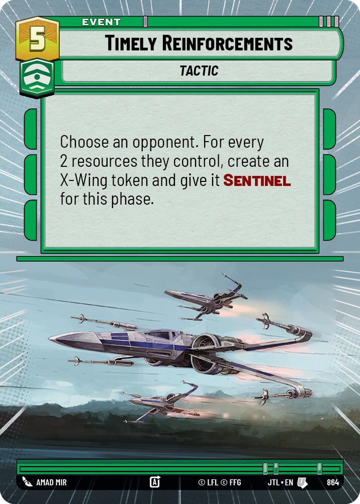 Timely Reinforcements (864) (Hyperspace Foil) (864) [Jump to Lightspeed]