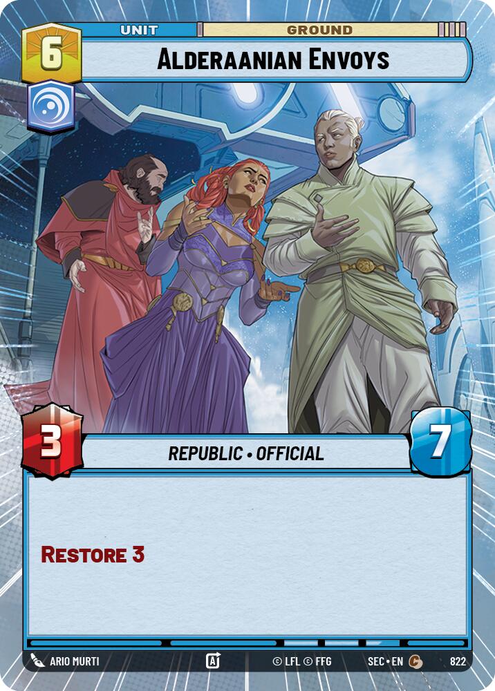 Alderaanian Envoys (822) (Hyperspace Foil) (822) [Secrets of Power]