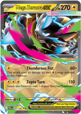Mega Zeraora ex (027/084) [Mega Evolution: Pitch Black]
