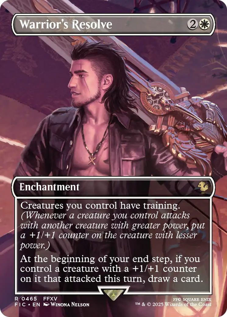 Warrior's Resolve (Borderless) [FINAL FANTASY Commander]