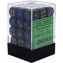 12mm D6 Dice Block: Gemini Blue-Green/Gold