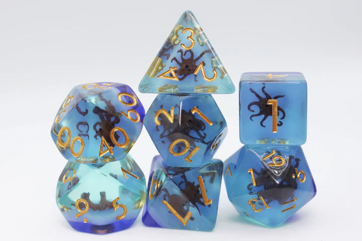 RPG Dice Set - Coffee Octopus