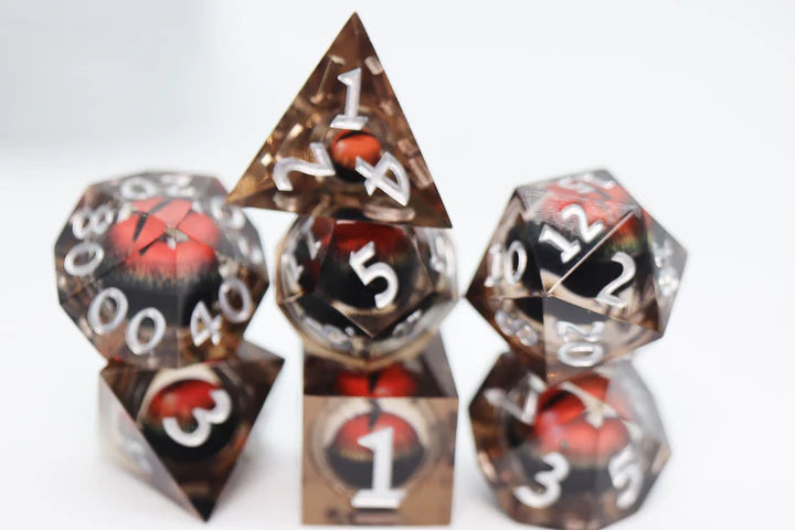 RPG Dice Set - Sharp Edge Moving Eye Nightvision