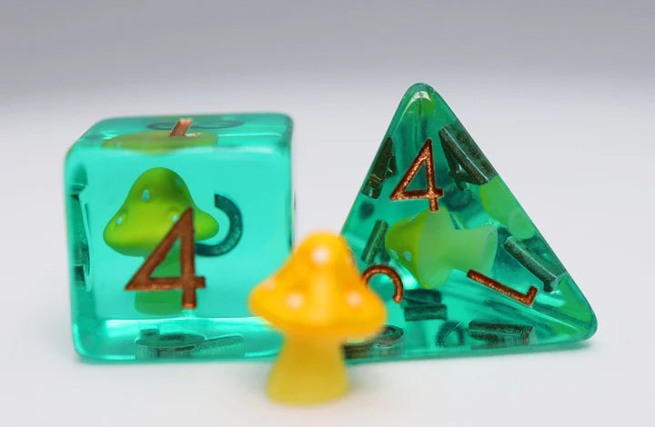 RPG Dice Set - Yellow Mushroom