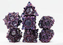 Metal Dice Set: Floral Starburst - Burnt Nightshade