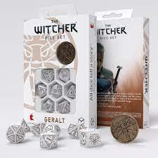 Dice Set: Witcher - Geralt w/coin (White Wolf)