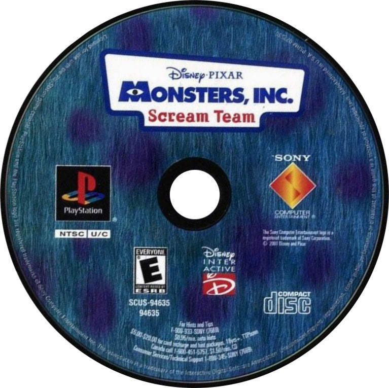 Monsters, Inc. Scream Team (Playstation)