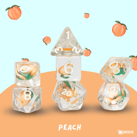 Dice Set Fruit Slice Peach