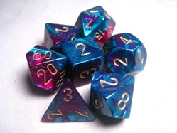 Polyhedral 7 Die Set: Gemini Purple-Teal/Gold