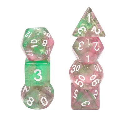 RPG DIce Set - Glow in the Dark Rebirth