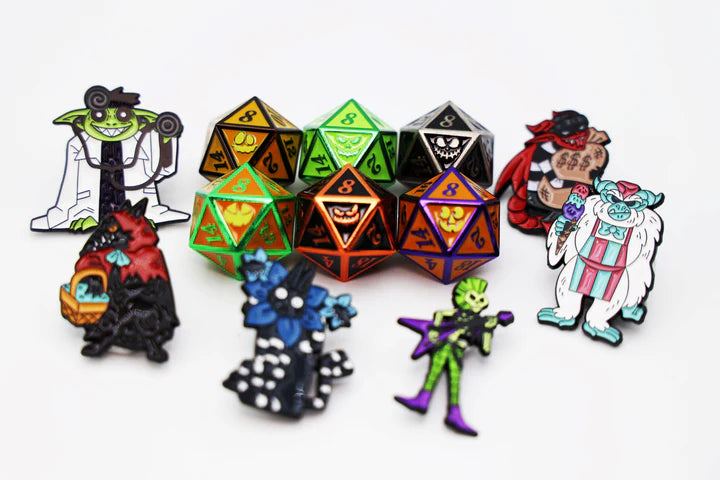 Mystery Loot: Trick or Treat 3 D20 & Enamel Pin