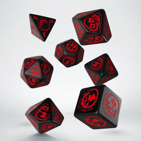 Dragon RPG Dice Set Black/Red