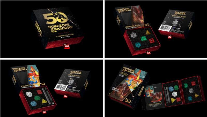 Dungeons & Dragons Modern Holmes Inspired 50th Anniversary Dice Collection