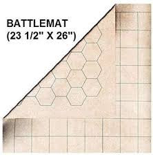 D&D RPG: Reversible Battlemat With 1inch Square/hexes