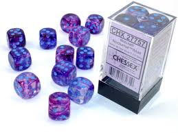 16mm Dice Cube: Nebula Nocturnal/blue