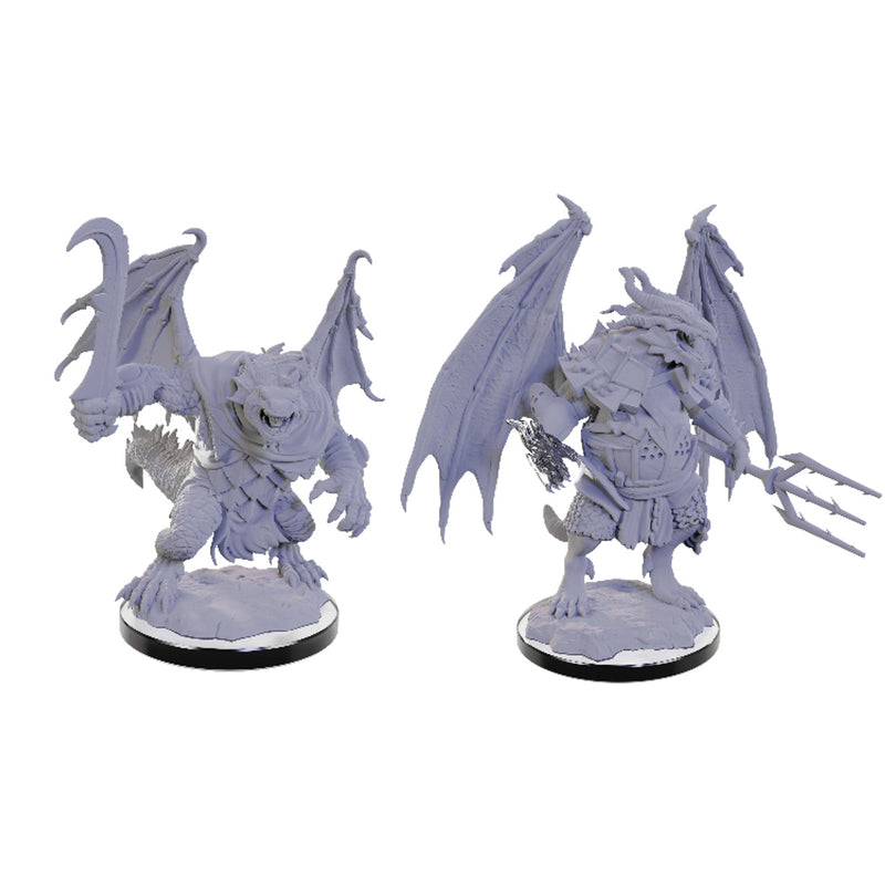 Dungeons & Dragons Nolzur's Unpainted Miniatures: Draconian Foot Soldier & Mage