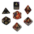 Polyhedral 7 Die Set: Gemini Purple-Red/Gold