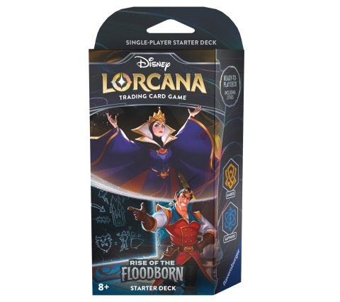 Lorcana TCG: Rise of the Floodborn Starter Deck - The Queen & Gaston (Amber & Sapphire)