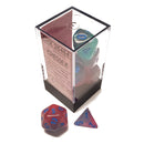 Polyhedral 7 Die Set: Gemini Gel Green-Pink/Blue