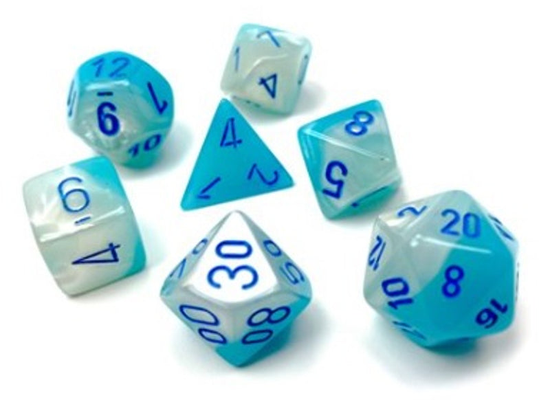 Polyhedral 7 Die Set: Gemini Pearl Turquoise