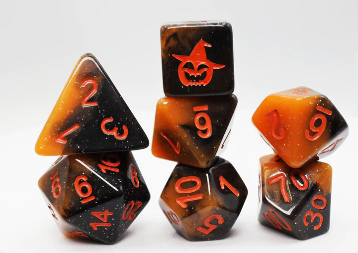 RPG Dice Set - Halloween Pumpkin