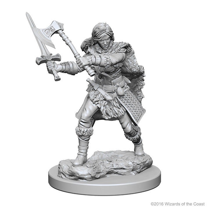 Dungeons & Dragons Nolzur's Marvelous Unpainted Miniatures: Human Female Barbarian