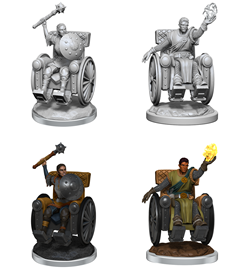 Dungeons & Dragons Nolzur's Marvelous Unpainted Miniatures: Human Clerics (Wheelchair)