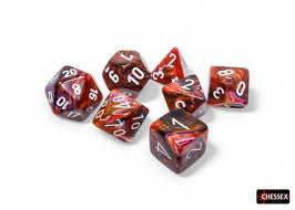 Polyhedral 7 Die Set: Festive Symphony/White