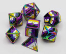 Pride Flag Metal RPG Dice