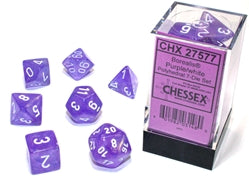 Polyhedral 7 Die Set: Borealis Purple/White