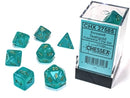 Polyhedral 7 Die Set: Borealis Teal/Gold