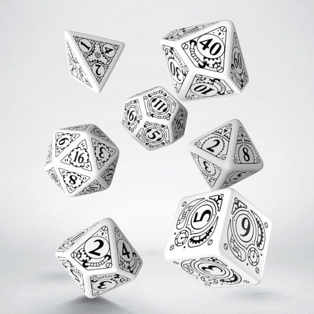 Steampunk Dice Set: White & Black