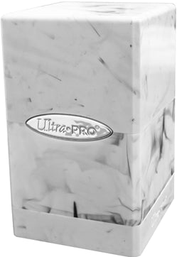 Satin Tower Deck Box: Marble Black/White