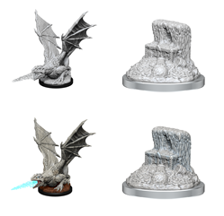 Dungeons & Dragons Nolzur's Marvelous Unpainted Miniatures: White Dragon Wyrmling