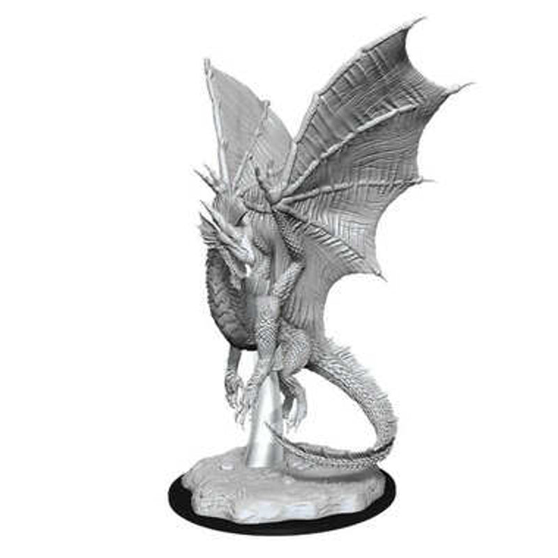 Dungeons & Dragons Nolzur's Unpainted Miniatures: Young Silver Dragon