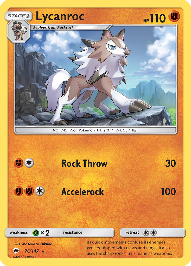 Lycanroc (76/147) [Sun & Moon: Burning Shadows]