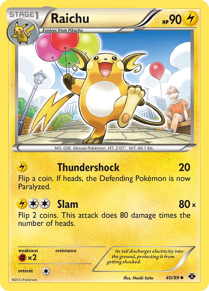 Raichu (40/99) (Cosmos Holo) (Blister Exclusive) [Black & White: Next Raichu (40/99) (Cosmos Holo) (Blister Exclusive) [Black & White: Next